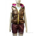 Girls Down Vest and PU Shorts